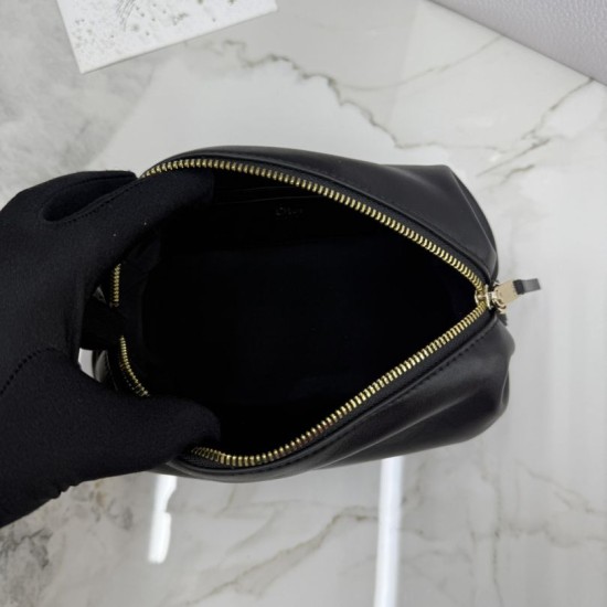 Premium Replica Dior Bow shoulder bag black Clone
