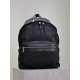Premium Replica YSL Saint Laurent City backpack black canvas with leather trim Clone