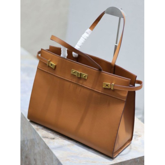 AAAA Fake YSL Saint Laurent Manhattan Nano shopper bag brown Inspired Knockoff Premium Replica YSL Saint Laurent Manhattan Nano shopper bag brown Clone