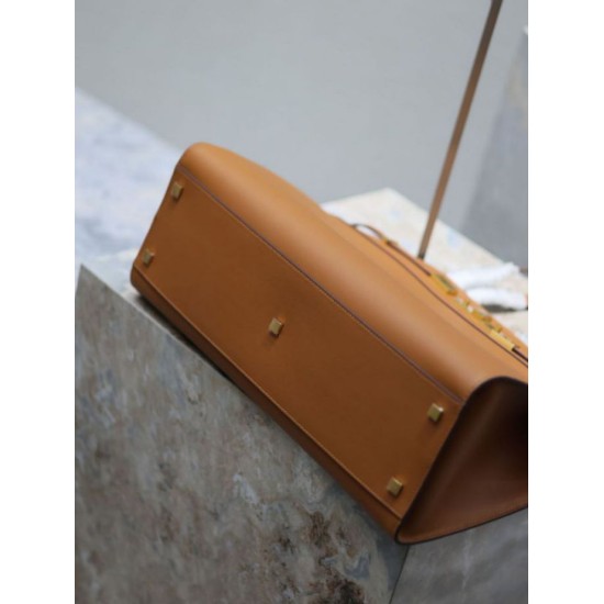 AAAA Fake YSL Saint Laurent Manhattan Nano shopper bag brown Inspired Knockoff Premium Replica YSL Saint Laurent Manhattan Nano shopper bag brown Clone