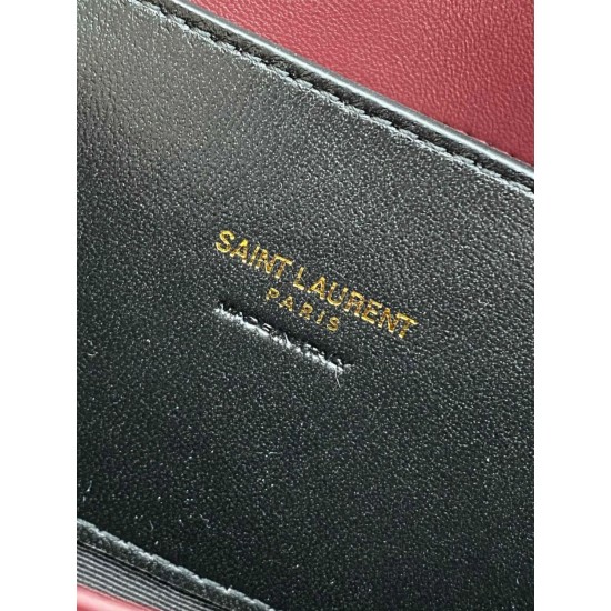 Premium Replica YSL Saint Laurent Loulou mini shoulder bag burgundy Clone