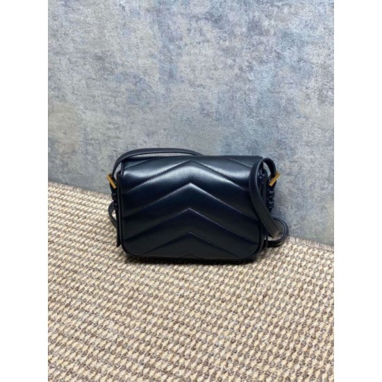Premium Replica YSL Saint Laurent Loulou mini shoulder bag black Clone