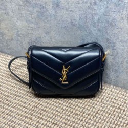 Premium Replica YSL Saint Laurent Loulou mini shoulder bag black Clone