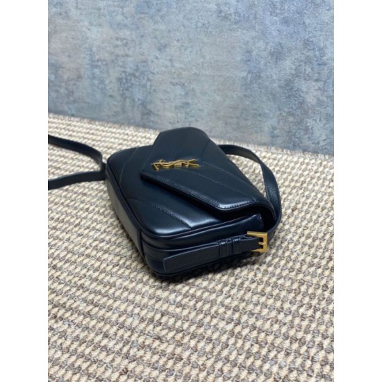 Premium Replica YSL Saint Laurent Loulou mini shoulder bag black Clone
