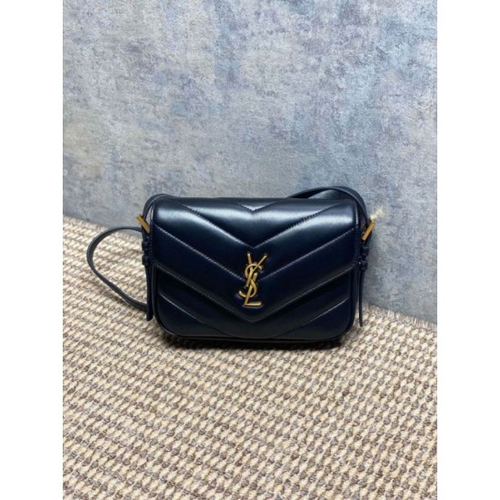 Premium Replica YSL Saint Laurent Loulou mini shoulder bag black Clone