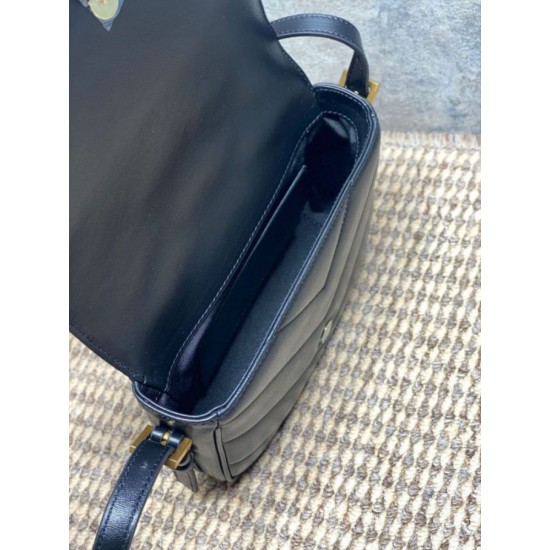 Premium Replica YSL Saint Laurent Loulou mini shoulder bag black Clone
