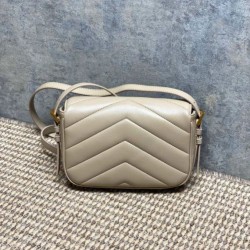 Premium Replica YSL Saint Laurent Loulou mini shoulder bag beige Clone