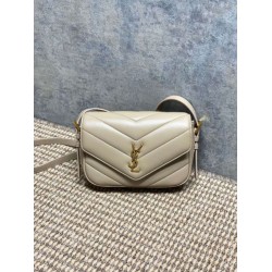 Premium Replica YSL Saint Laurent Loulou mini shoulder bag beige Clone