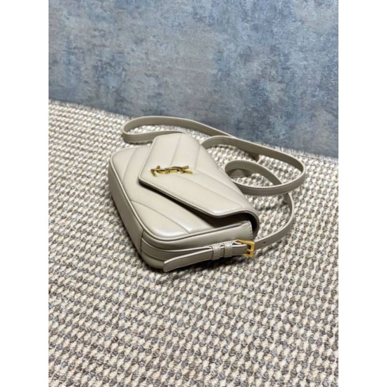 AAAA Fake YSL Saint Laurent Loulou mini shoulder bag beige Inspired Knockoff Premium Replica YSL Saint Laurent Loulou mini shoulder bag beige Clone