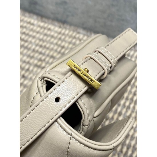 AAAA Fake YSL Saint Laurent Loulou mini shoulder bag beige Inspired Knockoff Premium Replica YSL Saint Laurent Loulou mini shoulder bag beige Clone