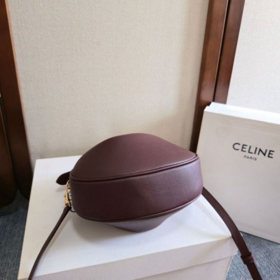 AAAA Fake Celine Lulu shoulder bag for teenagers burgundy Inspired Knockoff Premium Replica Celine Lulu shoulder bag for teenagers burgundy Clone