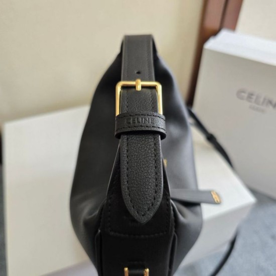 Premium Replica Celine Lulu shoulder bag for teenagers black Clone