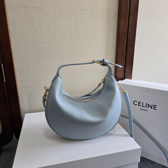 Premium Replica Celine Lulu shoulder bag for teenagers blue Clone