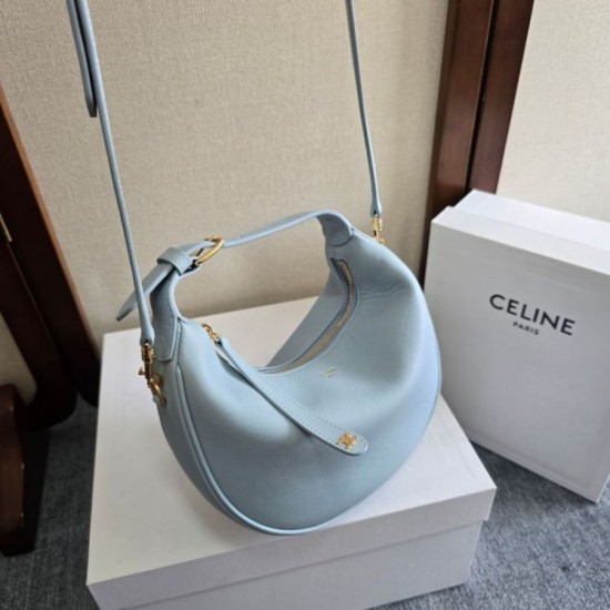 Premium Replica Celine Lulu shoulder bag for teenagers blue Clone