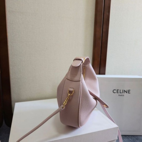 Premium Replica Celine Lulu shoulder bag for teenagers pink Clone