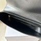Premium Replica Celine Polly medium shoulder bag black Clone