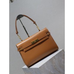 Premium Replica YSL Saint Laurent Manhattan Shoulder Bag Brown Clone