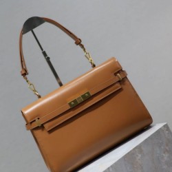 AAAA Fake YSL Saint Laurent Manhattan Shoulder Bag Brown Inspired Knockoff Premium Replica YSL Saint Laurent Manhattan Shoulder Bag Brown Clone