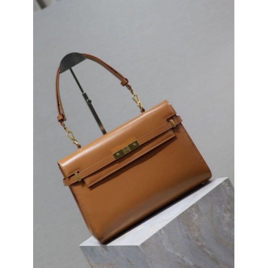Premium Replica YSL Saint Laurent Manhattan Shoulder Bag Brown Clone