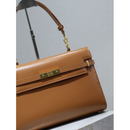 Premium Replica YSL Saint Laurent Manhattan Shoulder Bag Brown Clone
