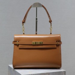 Premium Replica YSL Saint Laurent Manhattan Shoulder Bag Brown Clone