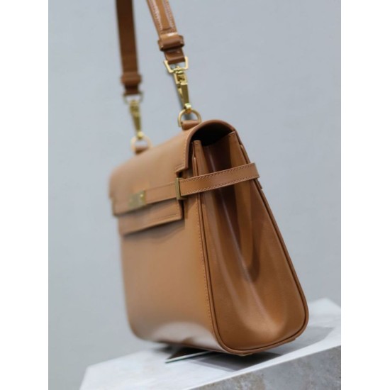 Premium Replica YSL Saint Laurent Manhattan Shoulder Bag Brown Clone