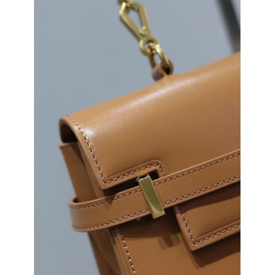 Premium Replica YSL Saint Laurent Manhattan Shoulder Bag Brown Clone