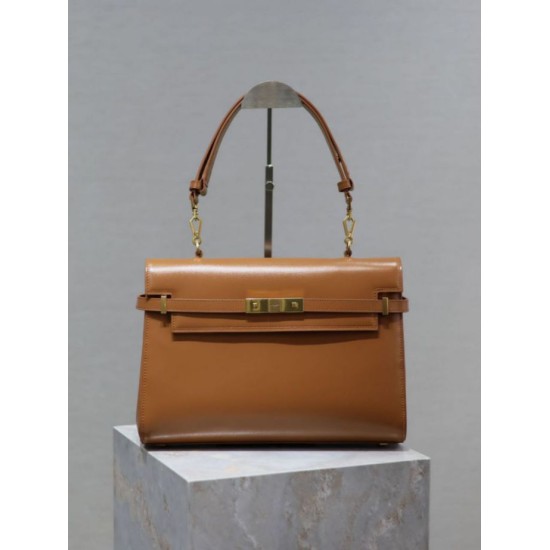 Premium Replica YSL Saint Laurent Manhattan Shoulder Bag Brown Clone