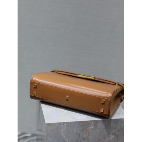 Premium Replica YSL Saint Laurent Manhattan Shoulder Bag Brown Clone