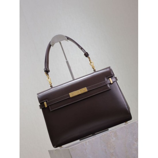 Premium Replica YSL Saint Laurent Manhattan Shoulder Bag Burgundy Clone