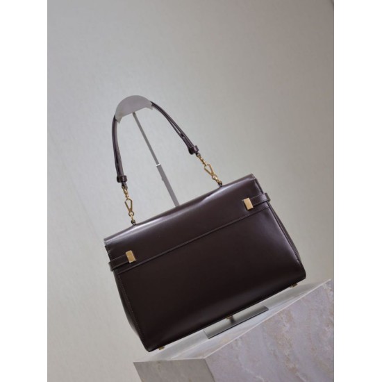 Premium Replica YSL Saint Laurent Manhattan Shoulder Bag Burgundy Clone