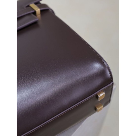 Premium Replica YSL Saint Laurent Manhattan Shoulder Bag Burgundy Clone