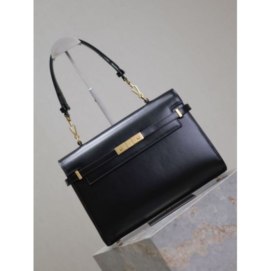 AAAA Fake YSL Saint Laurent Manhattan shoulder bag Black Inspired Knockoff Premium Replica YSL Saint Laurent Manhattan shoulder bag Black Clone