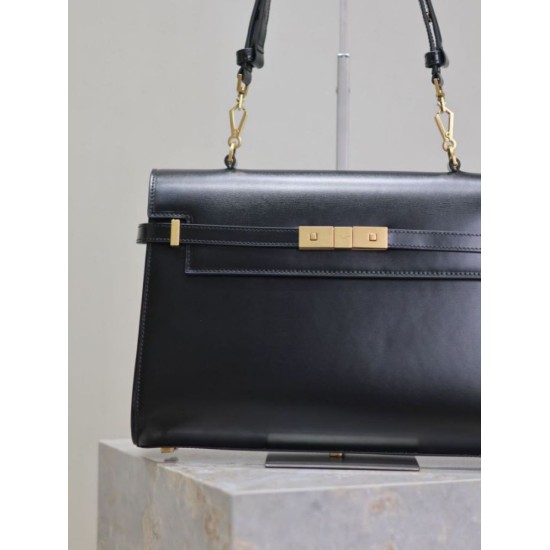 AAAA Fake YSL Saint Laurent Manhattan shoulder bag Black Inspired Knockoff Premium Replica YSL Saint Laurent Manhattan shoulder bag Black Clone