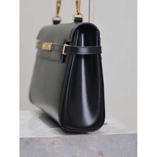 AAAA Fake YSL Saint Laurent Manhattan shoulder bag Black Inspired Knockoff Premium Replica YSL Saint Laurent Manhattan shoulder bag Black Clone
