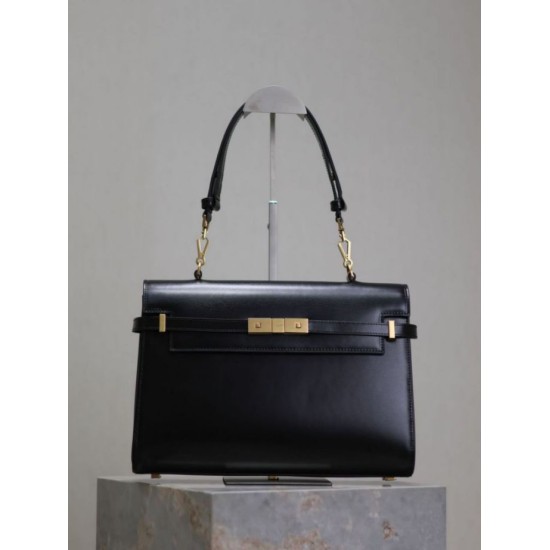 AAAA Fake YSL Saint Laurent Manhattan shoulder bag Black Inspired Knockoff Premium Replica YSL Saint Laurent Manhattan shoulder bag Black Clone