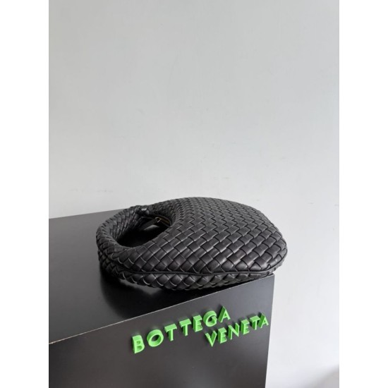Premium Replica Bottega Veneta Small/Medium Veneta Hobo Bag Black Clone