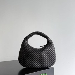Premium Replica Bottega Veneta Small/Medium Veneta Hobo Bag Black Clone