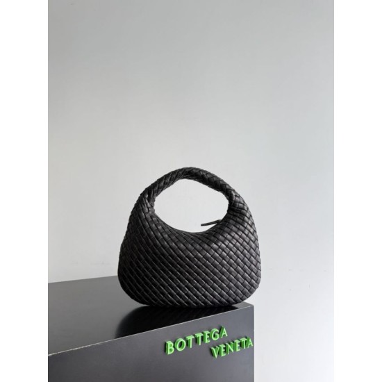 Premium Replica Bottega Veneta Small/Medium Veneta Hobo Bag Black Clone