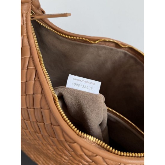 Premium Replica Bottega Veneta Small/Medium Veneta Hobo Bag Brown Clone