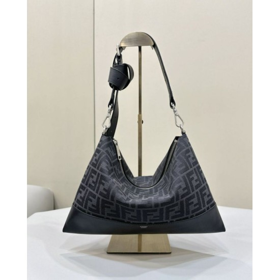 Premium Replica Fendi Fendi Hobo Bag Black Clone
