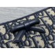 Premium Replica Dior Oblique Bow Clutch with Chain Blue Clone