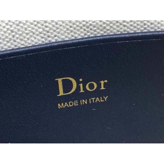 Premium Replica Dior Oblique Bow Clutch with Chain Blue Clone