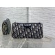 Premium Replica Dior Oblique Bow Clutch with Chain Blue Clone