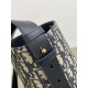 Premium Replica Small Diorstar Dior Oblique Jacquard Bucket Bag Blue Clone