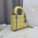 Premium Replica Dior Lady Dior Mini Cannage Bag Yellow Clone