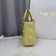 Premium Replica Dior Lady Dior Mini Cannage Bag Yellow Clone