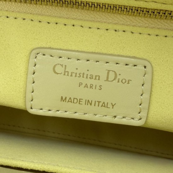 Premium Replica Dior Lady Dior Small Cannage Bag Yellow Clone