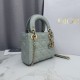 AAAA Fake Dior Lady Dior Mini Cannage Bag Green Inspired Knockoff Premium Replica Dior Lady Dior Mini Cannage Bag Green Clone
