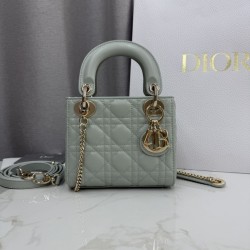 Premium Replica Dior Lady Dior Mini Cannage Bag Green Clone